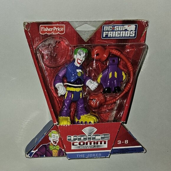 The Joker DC Super Friends Action Figure Sound (noticeable packaging wear) AS IS - Picture 1 of 6